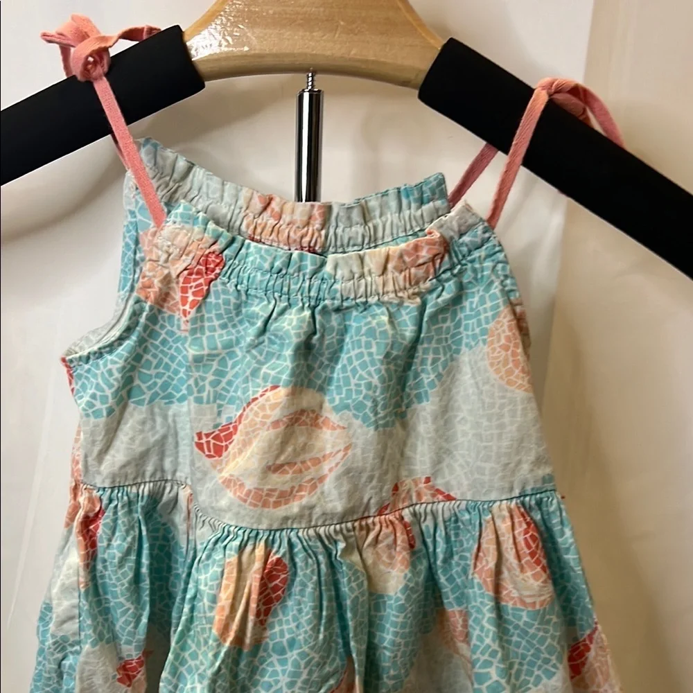 💖**Host Pick**💖 Pink and Green Ruffled Ruched Sundress with Spaghetti Straps